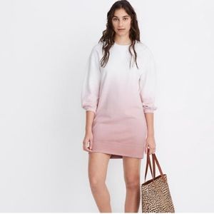 Madewell Dip-Dye Sweatshirt Dress NWOT
